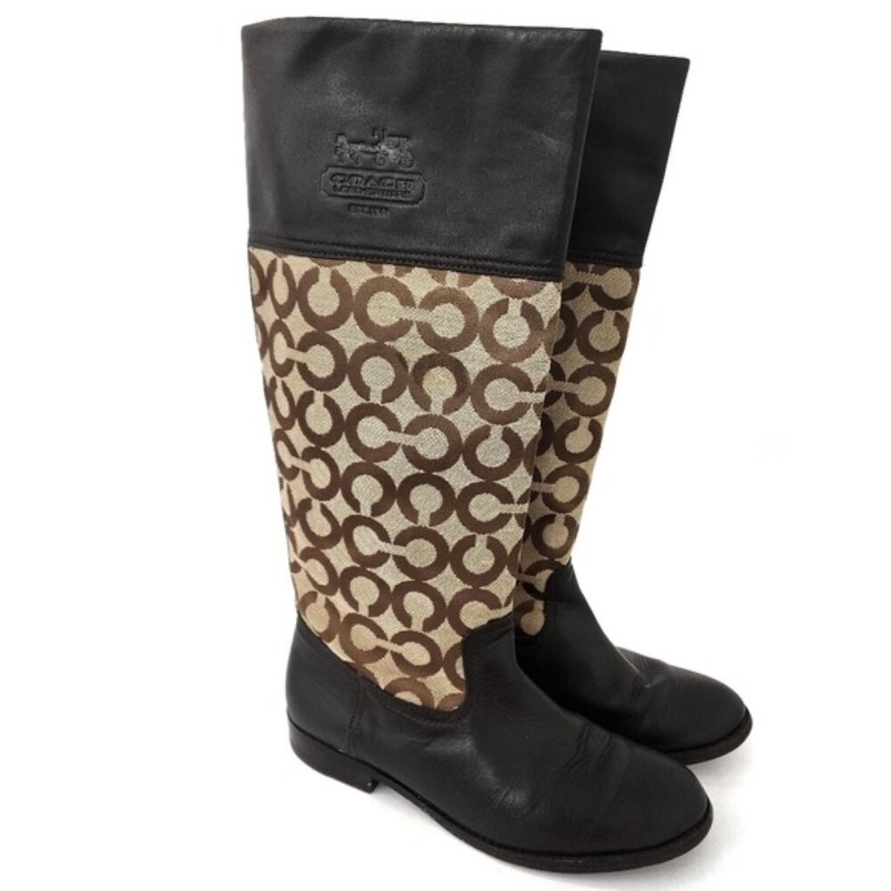 COACH Leather CHRISSI Knee High Riding Boot